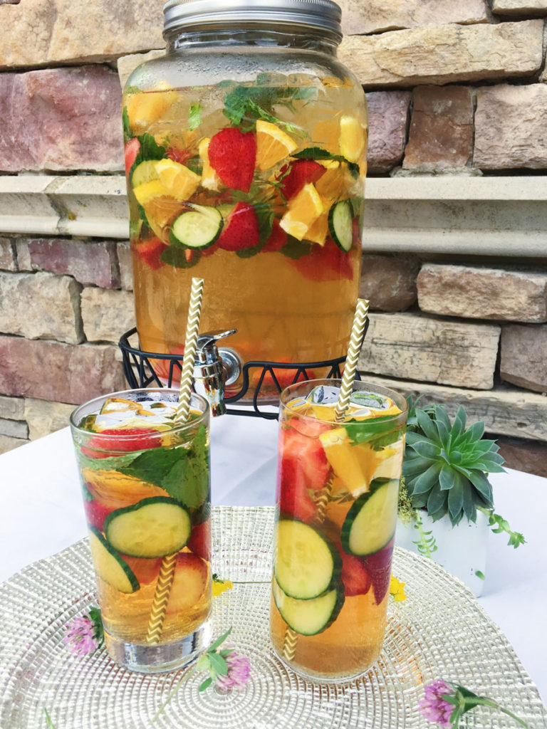 Fun infused cocktail display