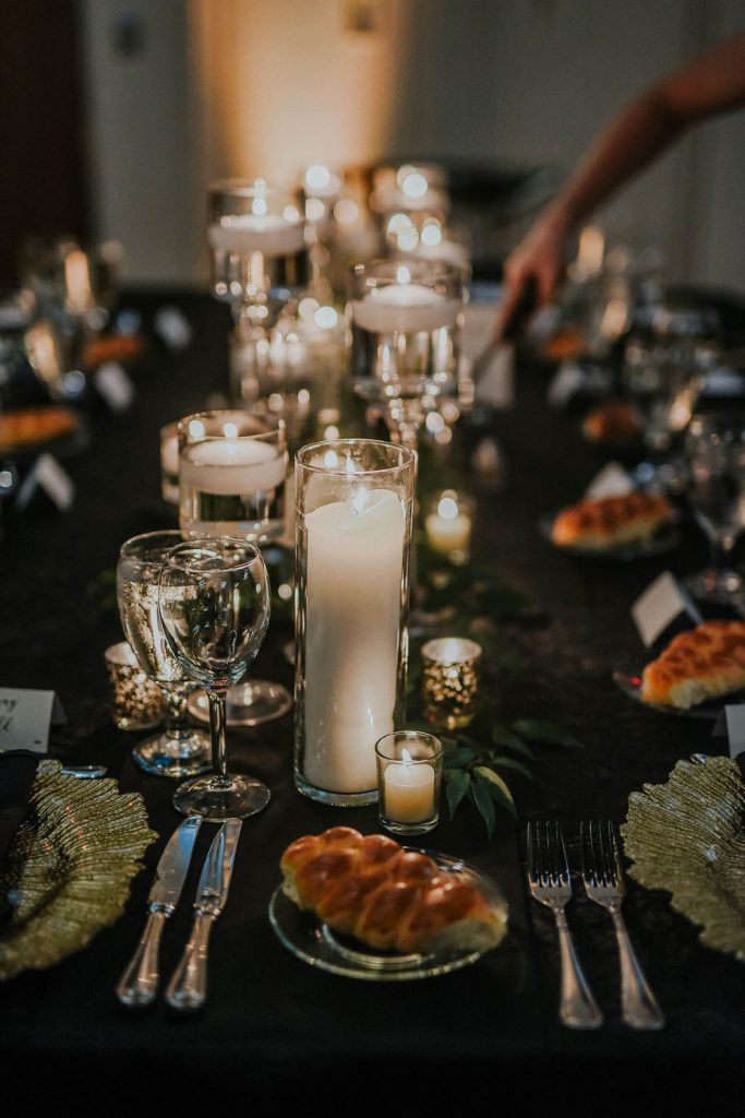 place settings for a wedding